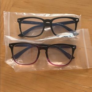 2 pairs of blue light glasses